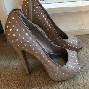 Beige Platform Heels
